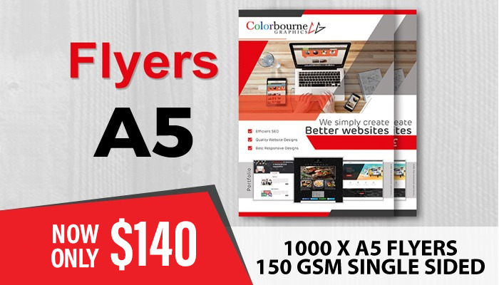 custom Flyer A5 - Color - Single - 150GSM printing australia