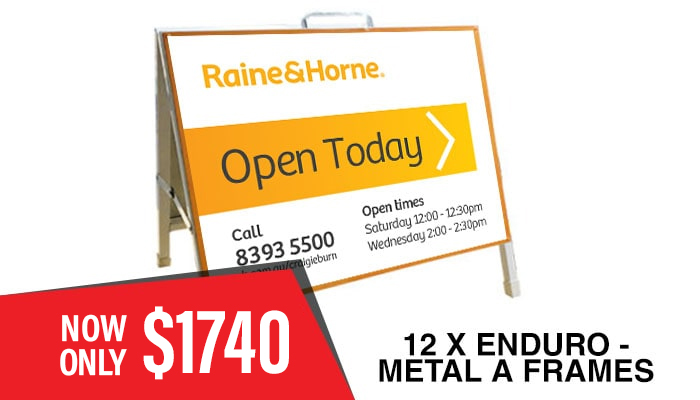 custom Enduros - Metal A-Frame Signs (Portable) printing australia