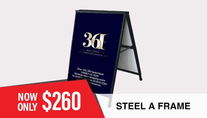 custom Steel A Frame printing australia